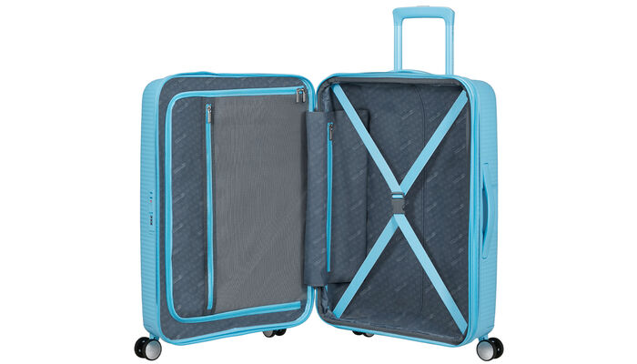 Innvendig organisering med en ekstra lomme med glidelås