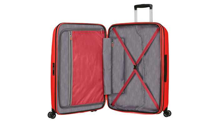 Innvendig organisering med en ekstra lomme med glidelås