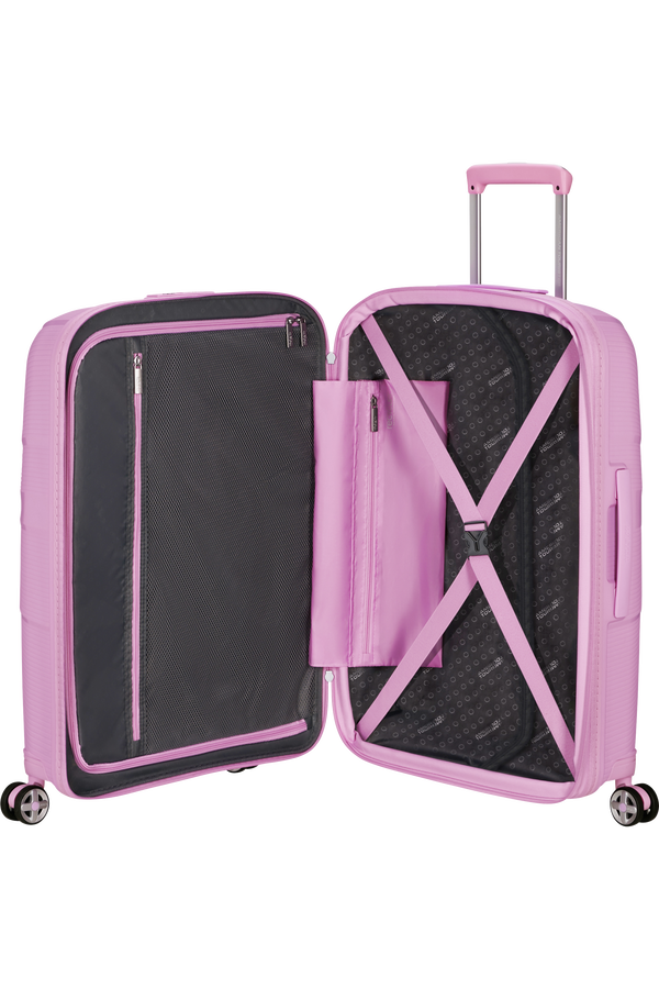 American Tourister StarVibe Spinner Expandable TSA 67cm  Metallic Pastel Lavender