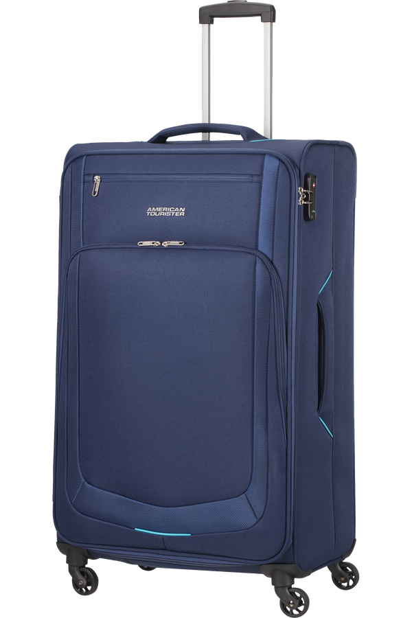 American Tourister Summer Session Spinner TSA L  Dark Blue/Light Blue