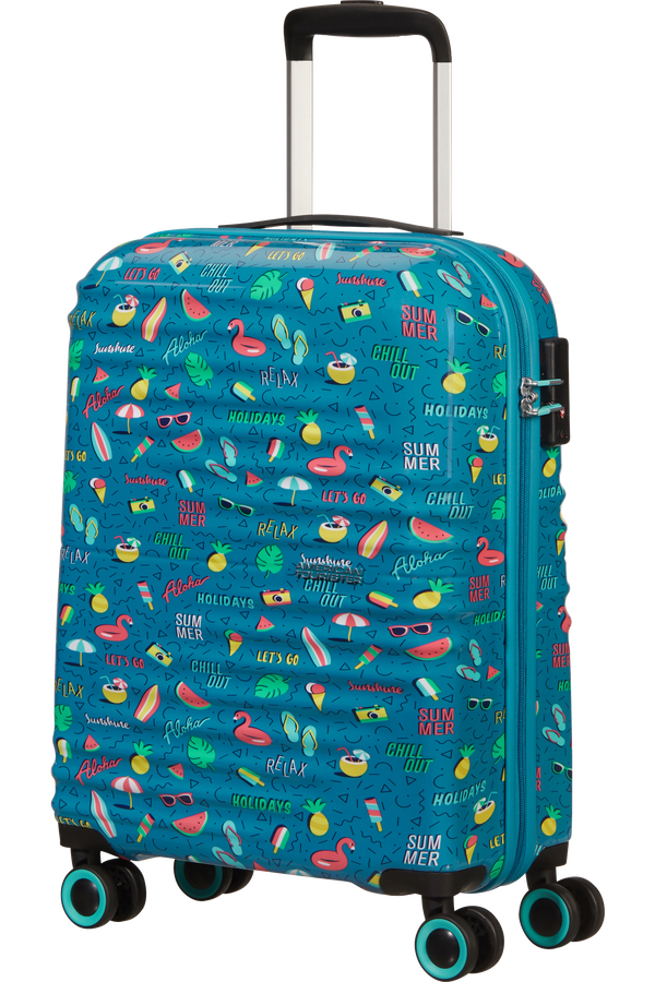 American Tourister Wavetwister Spinner TSA Print 55cm  Summer Relax