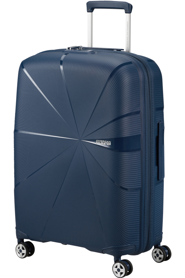 American Tourister Starvibe Spinner Expandable TSA 67cm Marineblå