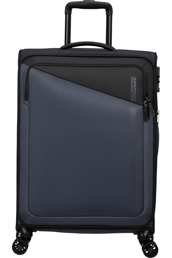 American Tourister Daring Dash Spinner Expandable TSA M  Svart/Gr&aring;