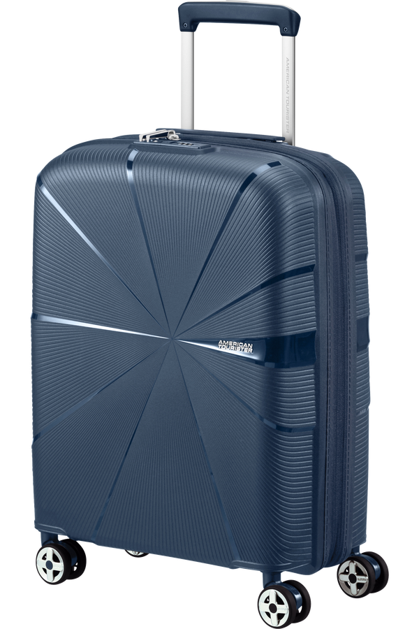 American Tourister Starvibe Spinner Expandable TSA 55cm Marinebl&aring;