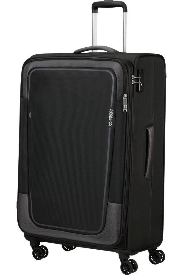 American Tourister Pulsonic Spinner Expandable 81cm  Asfalt Svart