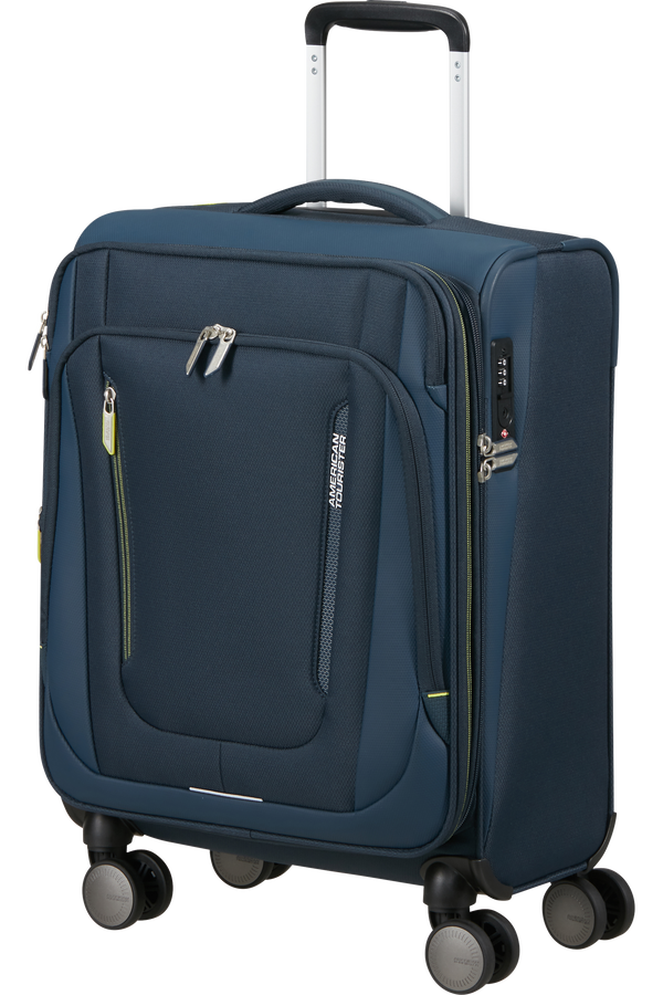 American Tourister Wanderlite Spinner EXP TSA S  Mørk marine