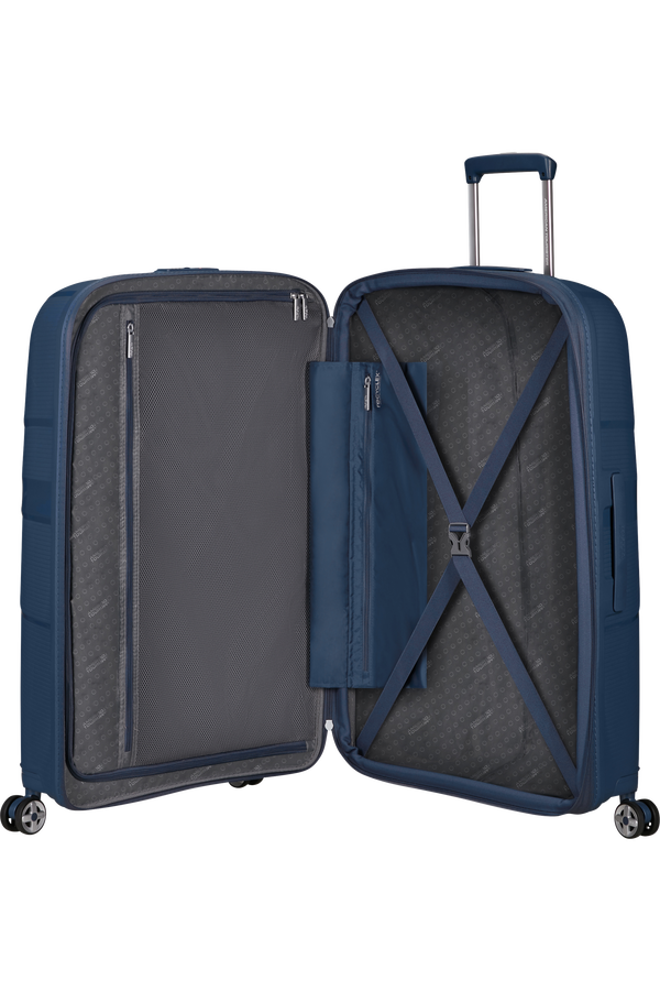 American Tourister Starvibe Spinner Expandable 77cm Marineblå American Tourister Starvibe Spinner Expandable 77cm Marineblå