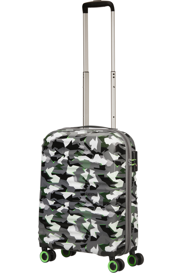 American Tourister Wavetwister Spinner TSA Print 55cm  Camo/Acid Green