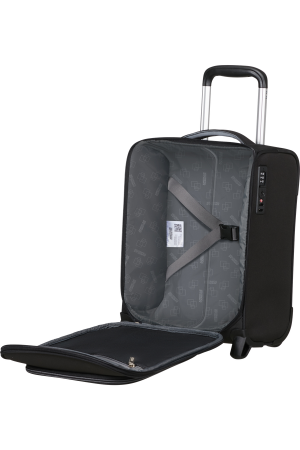 Cloudrider S/M Koffert med 2 hjul | American Tourister Cloudrider Upright Underseater Tsa  Sotsvart