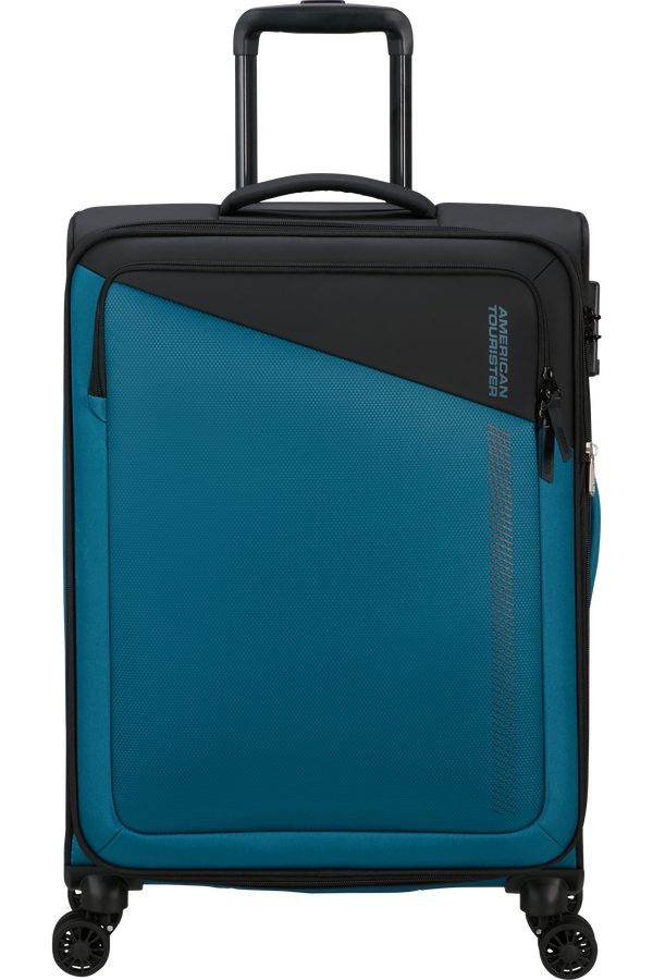 American Tourister Daring Dash Spinner Expandable TSA M  Svart/Bl&aring;