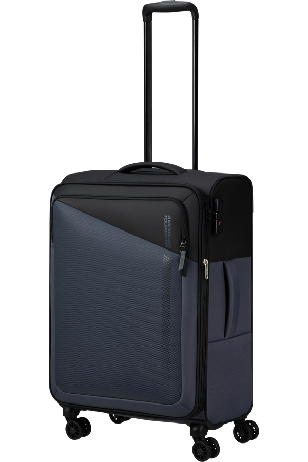 American Tourister Daring Dash Spinner Expandable TSA M  Svart/Gr&aring;