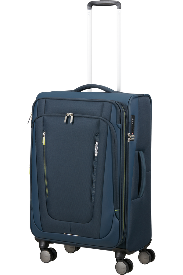 American Tourister Wanderlite Spinner EXP TSA M  Mørk marine