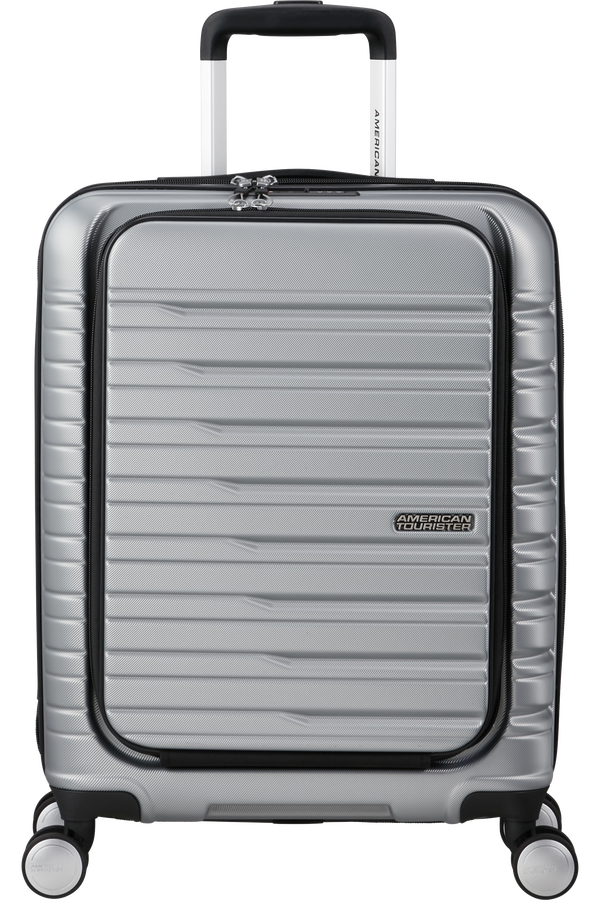 American Tourister Flashline SPIN. 55/20 FRONTLOADER  Sky Silver
