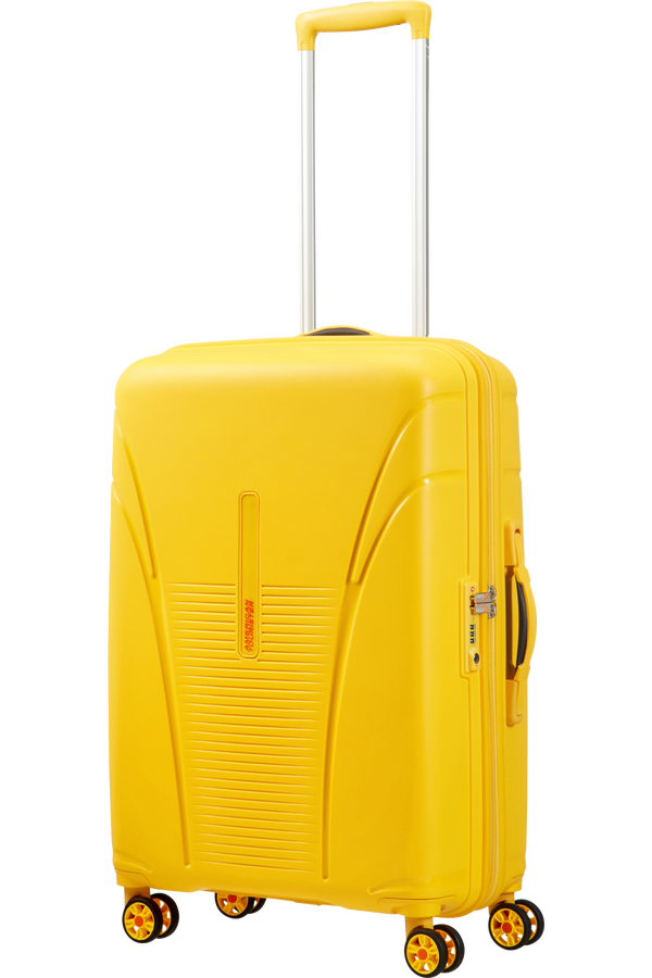 American Tourister Skytracer 4-wheel 68cm medium Spinner suitcase  Saffron Yellow