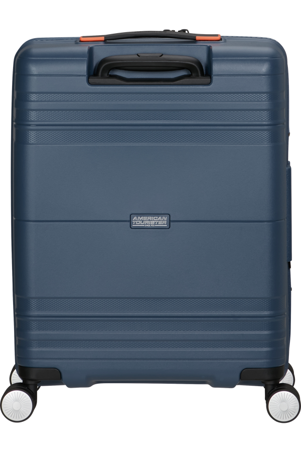American Tourister Hello Cabin Spinner Exp Coated 55cm  Marinebl&aring;/Oransje