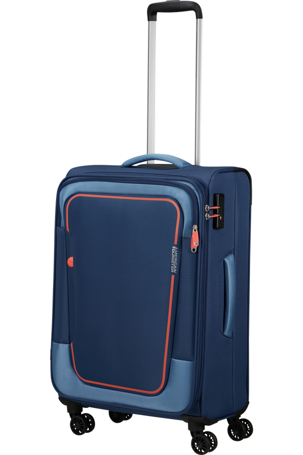 American Tourister Pulsonic Spinner Expandable 68cm  Marineblå