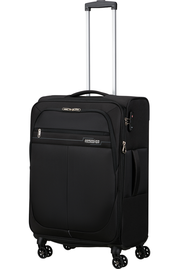 American Tourister Deep Dive Spinner Expandable TSA M  Black/Grey