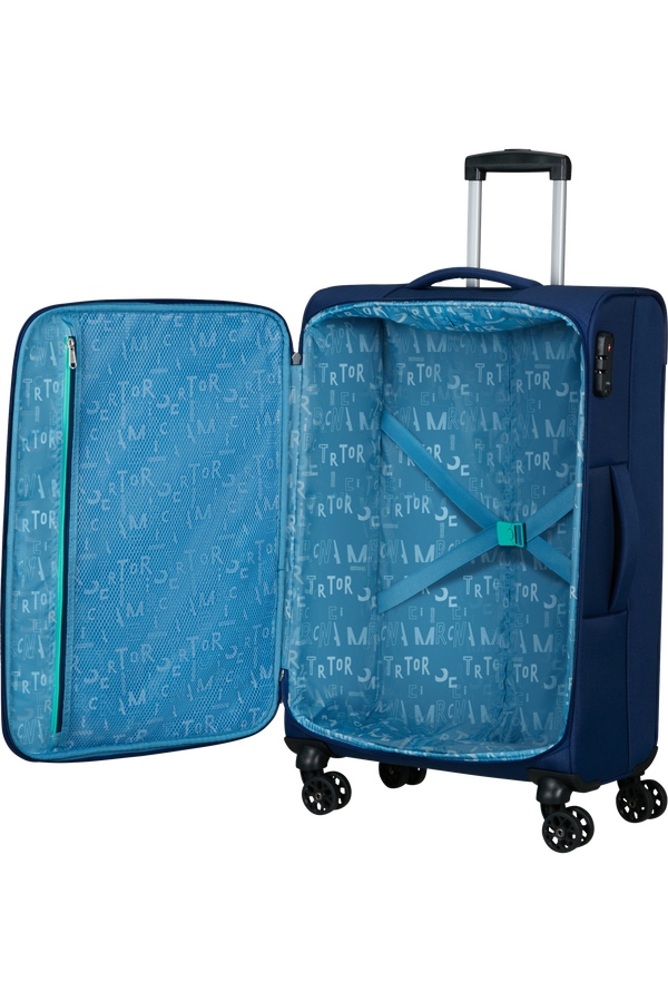 American Tourister Sea Seeker Spinner 68/25 Tsa 68cm  Marineblå