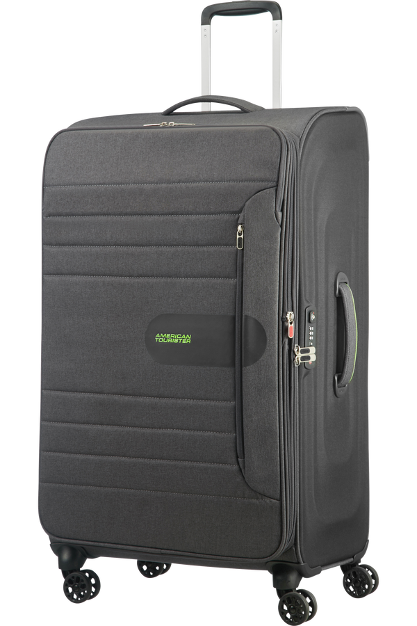 American Tourister Sonicsurfer 4-wheel 80cm large Spinner suitcase Expandable Dark Shadow