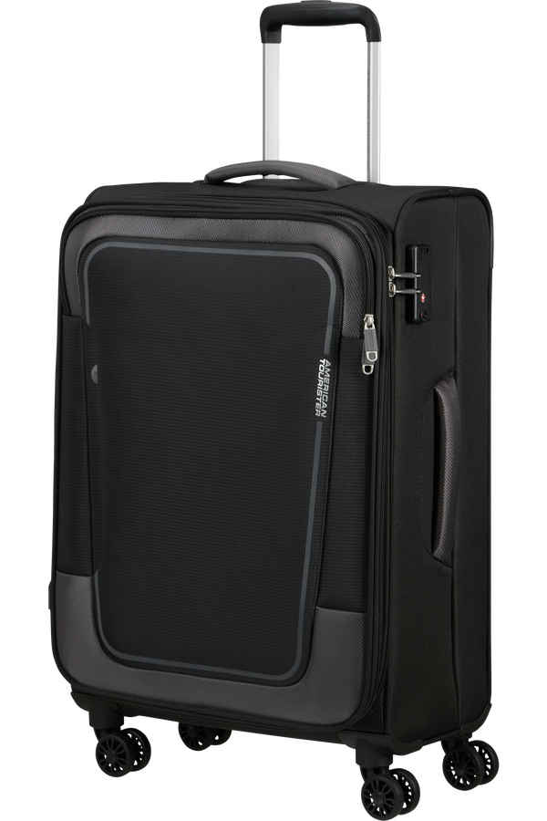 American Tourister Pulsonic Spinner Expandable 68cm  Asfalt Svart American Tourister Pulsonic Spinner Expandable 68cm  Asfalt Svart