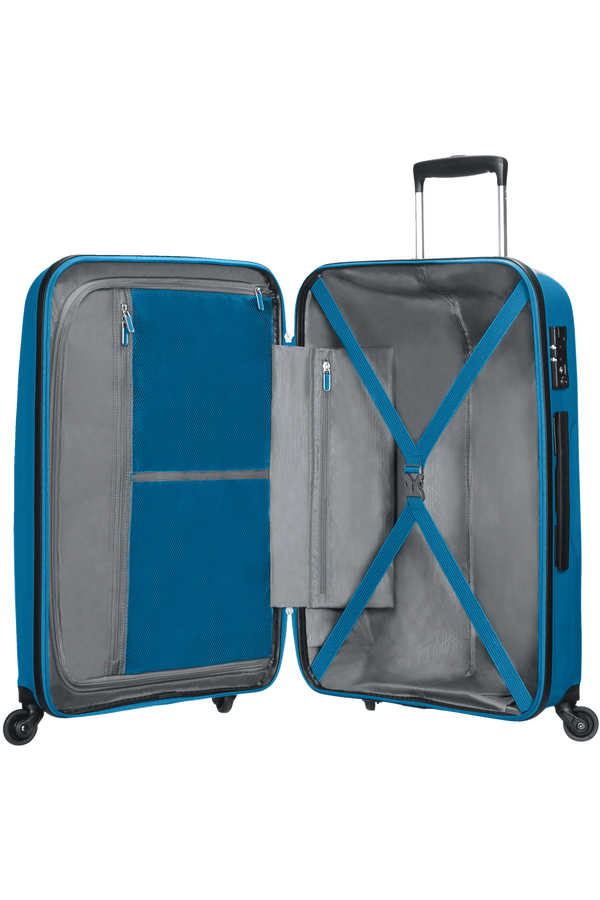 American Tourister Bon Air 4-wheel 66cm medium Spinner suitcase Seaport Blue American Tourister Bon Air 4-wheel 66cm medium Spinner suitcase Seaport Blue