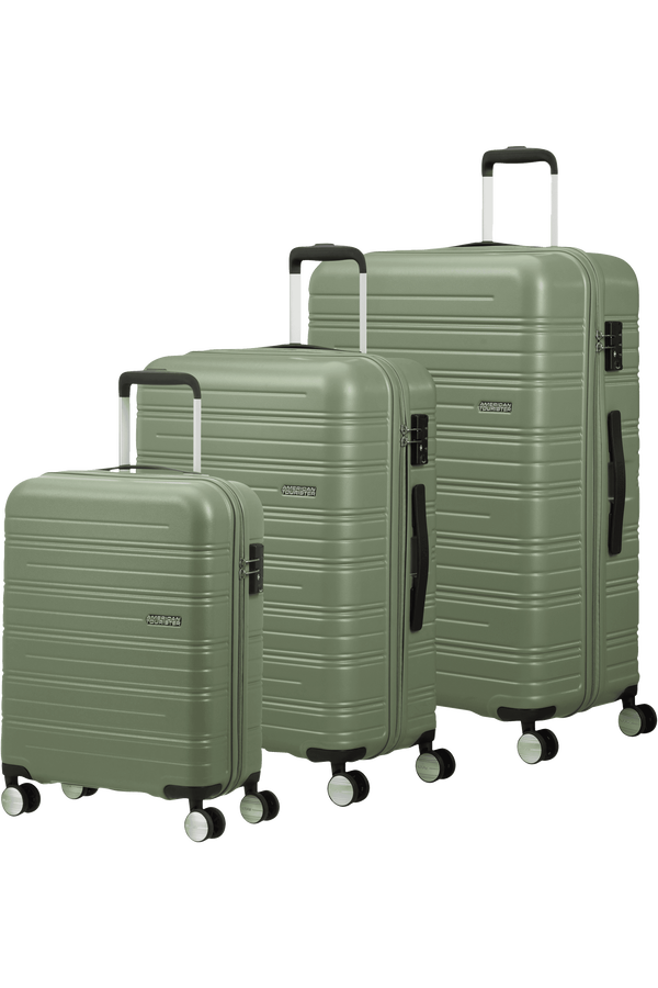 American Tourister High Turn 3 PC SET A Matt Sage Khaki