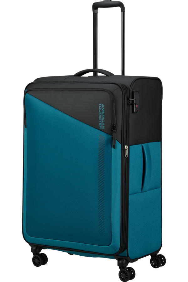 American Tourister Daring Dash Spinner Expandable TSA L  Svart/Bl&aring;