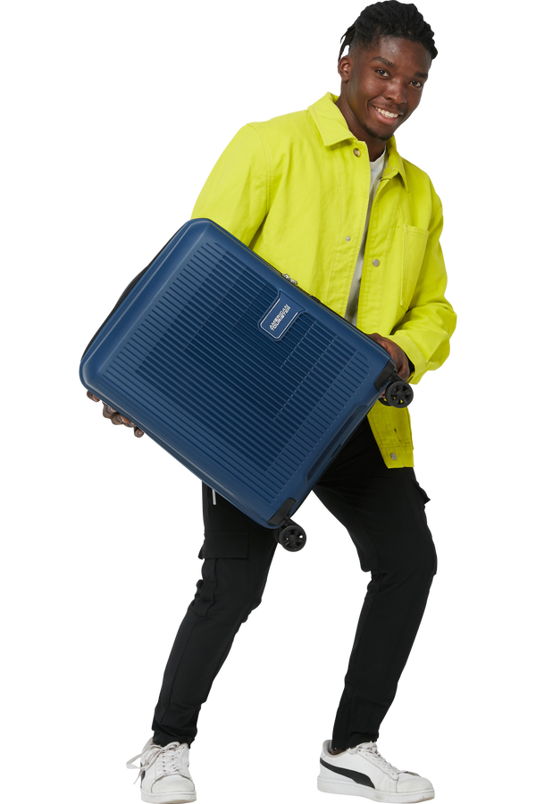 American Tourister Aerostep Spinner 55/20 Exp Tsa 55cm  Marinebl&aring;