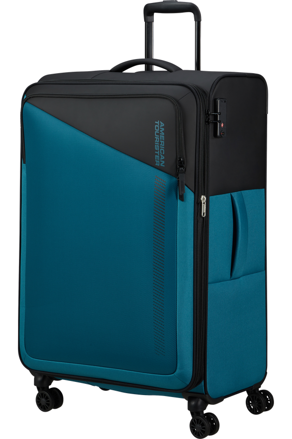 American Tourister Daring Dash Spinner Expandable TSA L  Svart/Bl&aring;