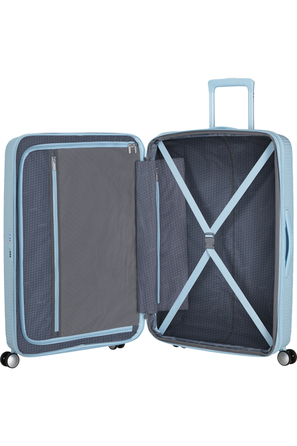 American Tourister SoundBox Spinner TSA Expandable 77cm  Pastellbl&aring;tt