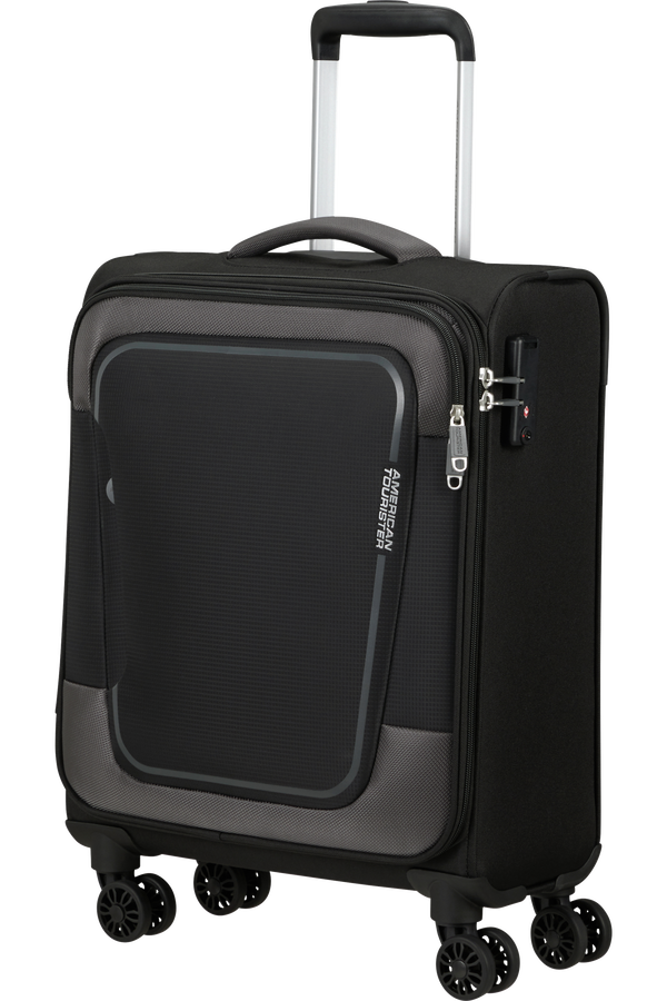 American Tourister Pulsonic Spinner Expandable 55cm  Asfalt Svart