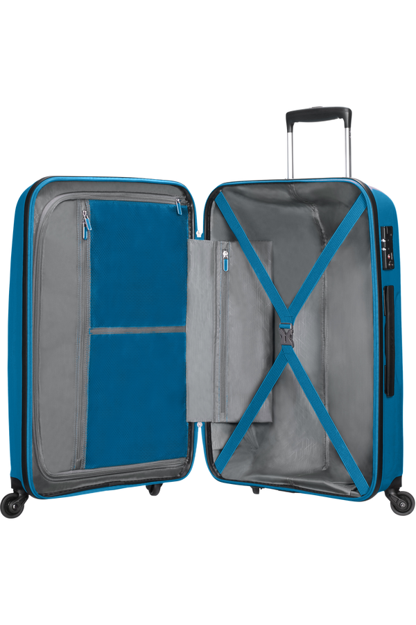 American Tourister Bon Air 4-wheel 75cm large Spinner Seaport Blue American Tourister Bon Air 4-wheel 75cm large Spinner Seaport Blue