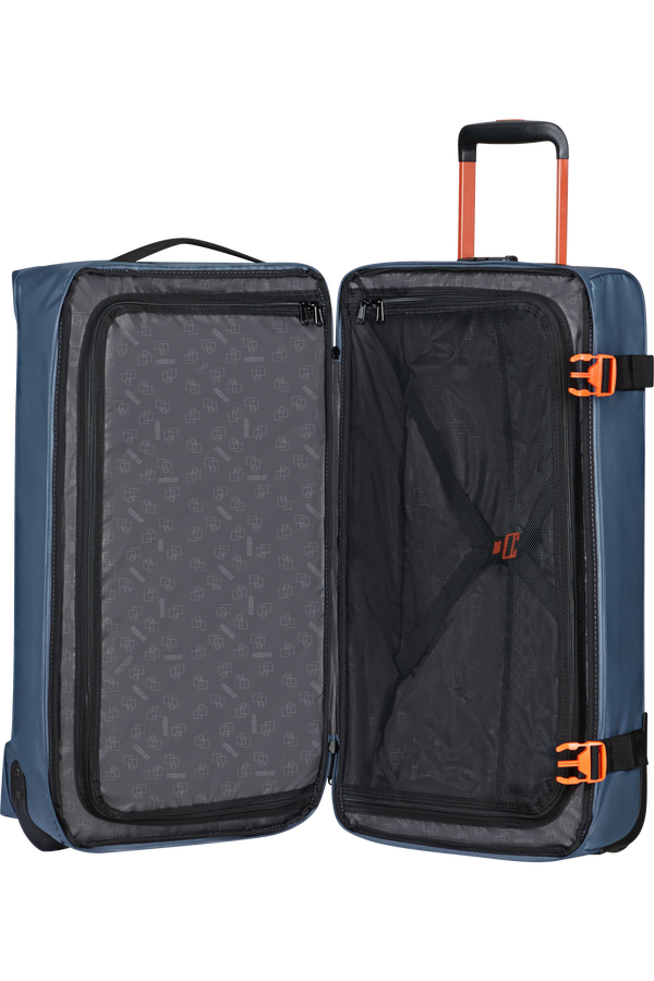 American Tourister Urban Track Duffle with Wheels Coated M  Marineblå/Oransje American Tourister Urban Track Duffle with Wheels Coated M  Marineblå/Oransje