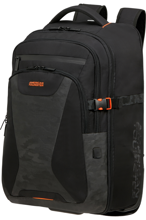American Tourister At Work Laptop Backpack with Wheels Camo 15.6'  Black