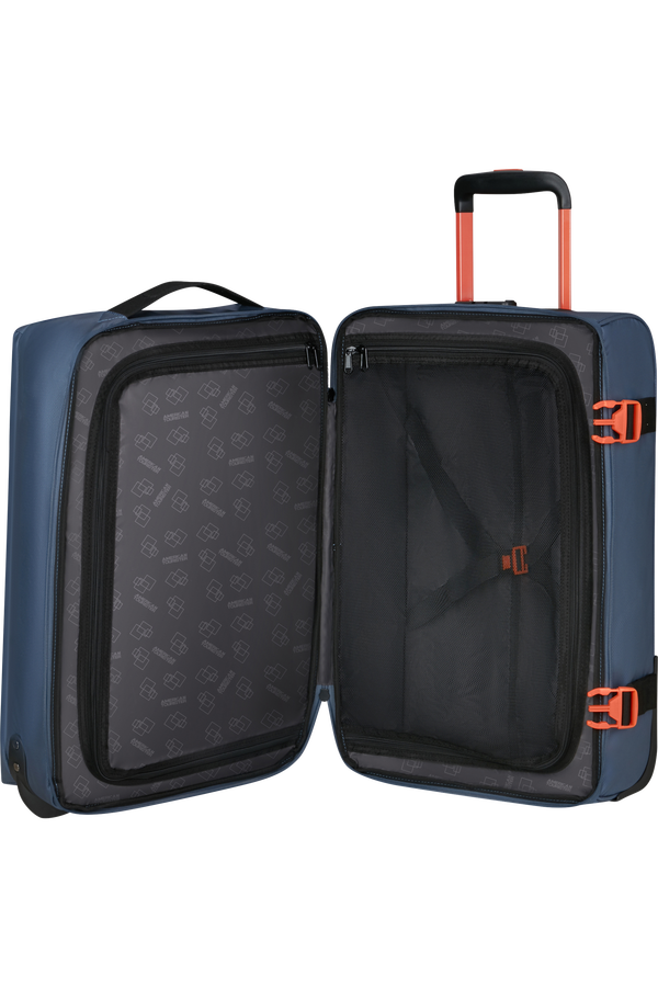 American Tourister Urban Track Duffle with Wheels Coated S  Marineblå/Oransje American Tourister Urban Track Duffle with Wheels Coated S  Marineblå/Oransje