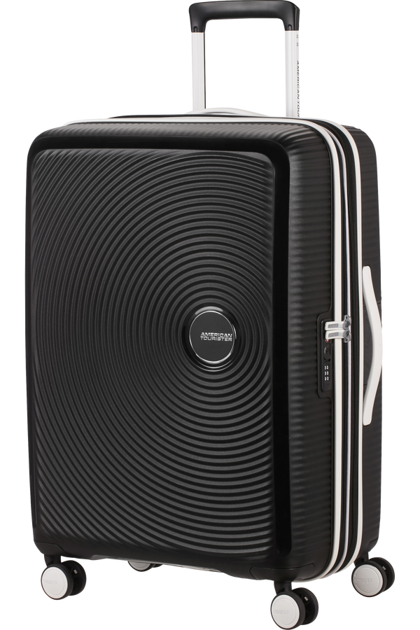 American Tourister Soundbox Spinner TSA Expandable 67cm  Black/White American Tourister Soundbox Spinner TSA Expandable 67cm  Black/White