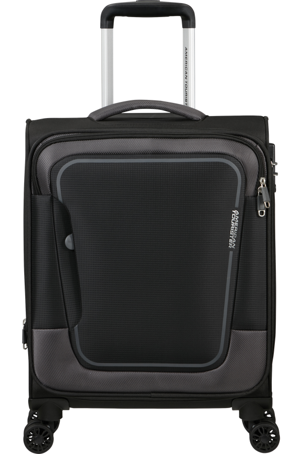 American Tourister Pulsonic Spinner Expandable 55cm  Asfalt Svart