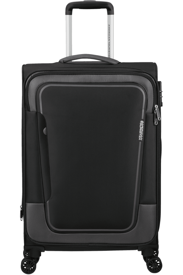 American Tourister Pulsonic Spinner Expandable 68cm  Asfalt Svart