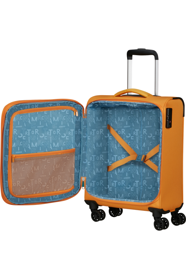 American Tourister Pulsonic Spinner Expandable 55cm  Gul American Tourister Pulsonic Spinner Expandable 55cm  Gul