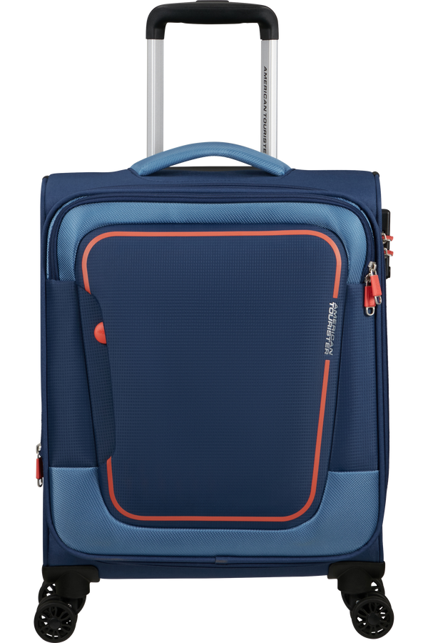American Tourister Pulsonic Spinner Expandable 55cm  Marineblå