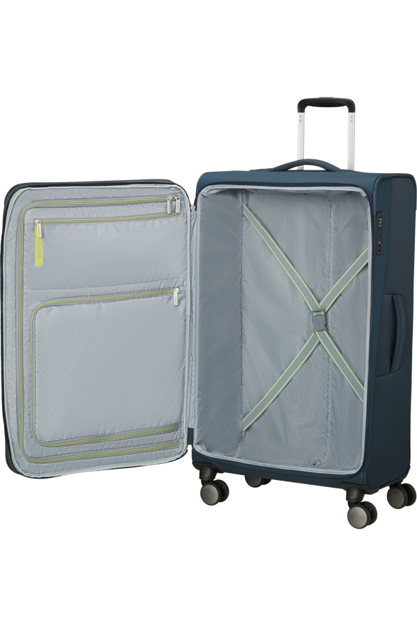 American Tourister Wanderlite Spinner EXP TSA L  Mørk marine