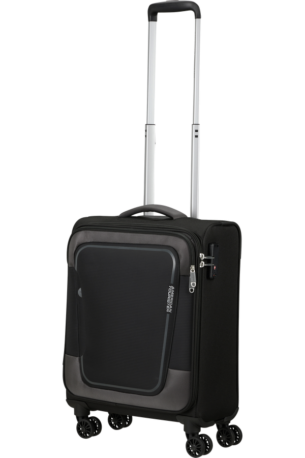 American Tourister Pulsonic Spinner Expandable 55cm  Asfalt Svart
