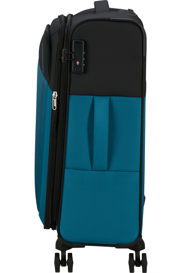 American Tourister Daring Dash Spinner Expandable TSA M  Svart/Bl&aring;