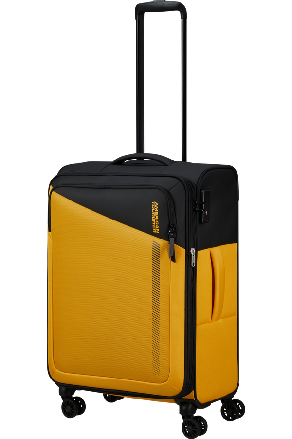 American Tourister Daring Dash Spinner Expandable TSA M  Black/Yellow American Tourister Daring Dash Spinner Expandable TSA M  Black/Yellow