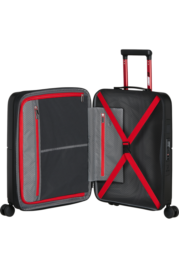 Dashpop Disney 55cm H&aring;ndbagasje | American Tourister Dashpop Disney Spinner Expandable TSA Disney 55cm  Racing Mickey