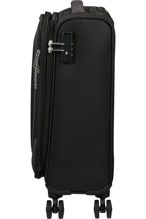 American Tourister Pulsonic Spinner Expandable 55cm  Asfalt Svart