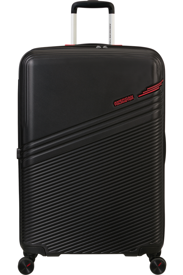 American Tourister Triple Trace Spinner TSA Expandable 76cm  Black/Red