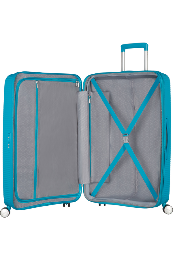 American Tourister Soundbox Spinner Expandable 67cm Summer Blue American Tourister Soundbox Spinner Expandable 67cm Summer Blue