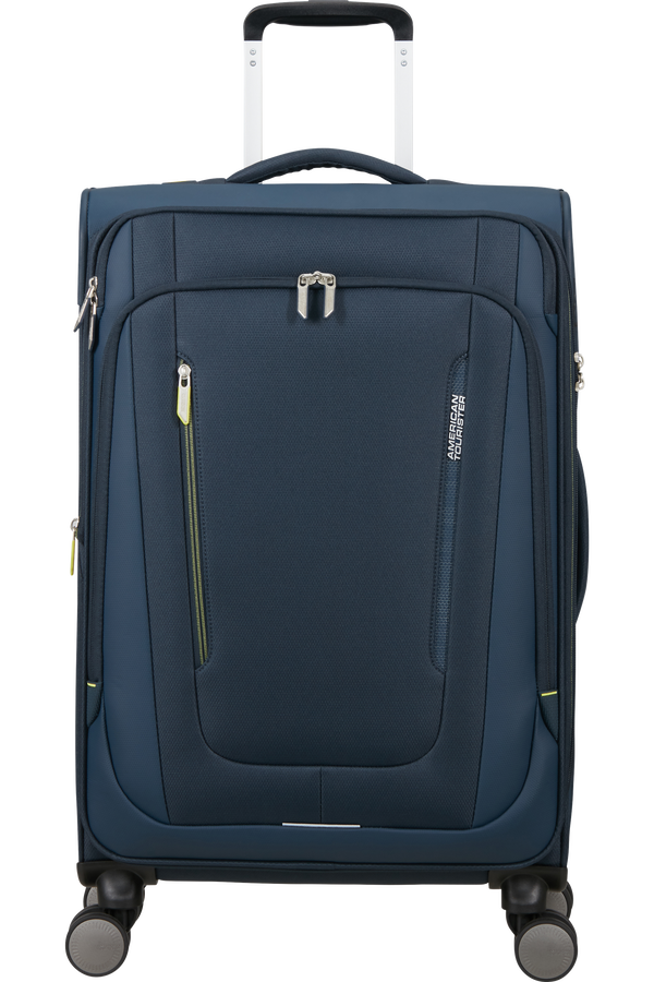 American Tourister Wanderlite Spinner EXP TSA M  Mørk marine