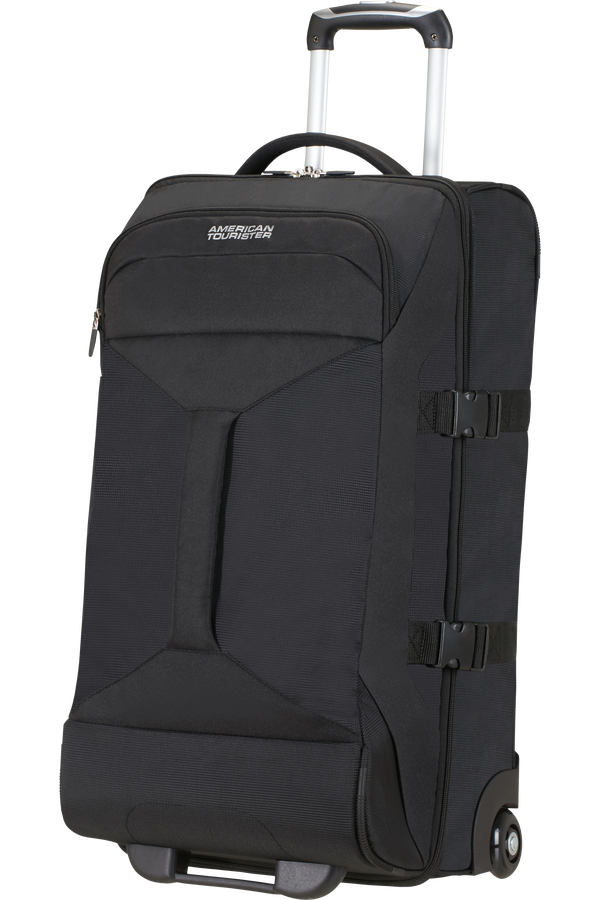 American Tourister Road Quest Duffle with Wheels M Solid Black